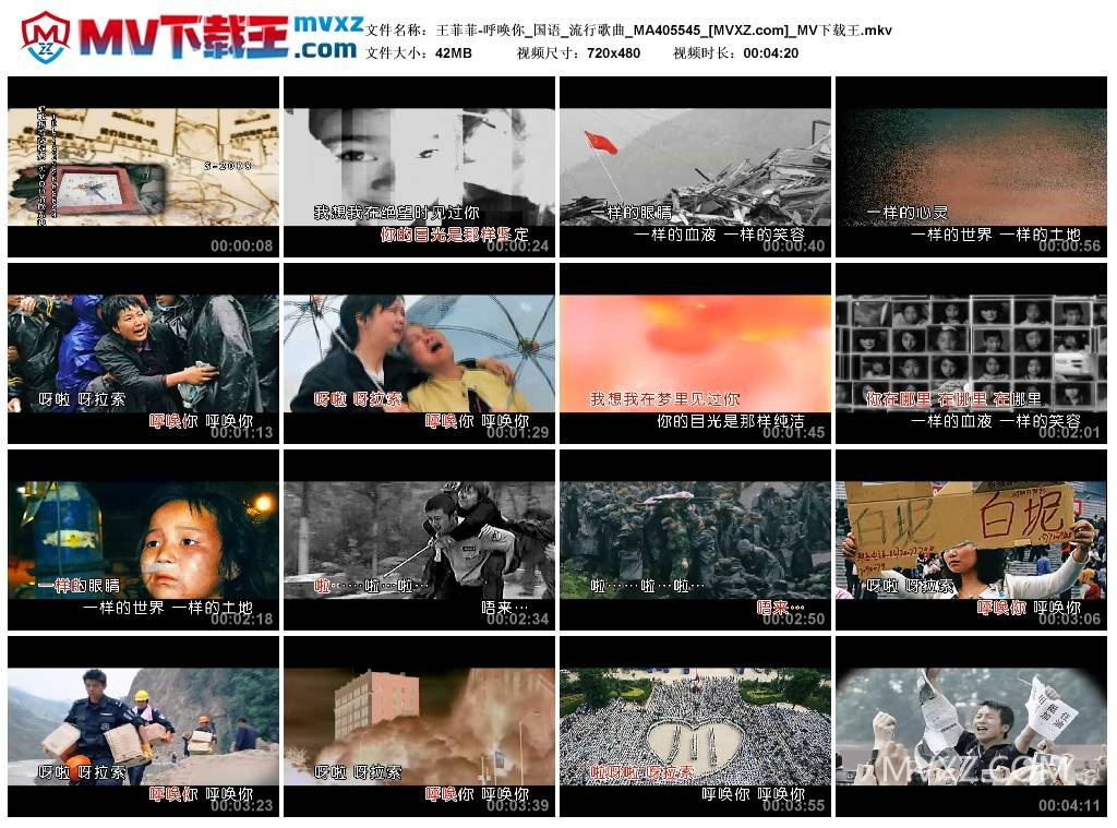 王菲菲-呼唤你_国语_流行歌曲_MA405545
